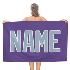 Custom Light Purple Light Blue Beach Towel