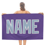 Custom Light Purple Light Blue Beach Towel