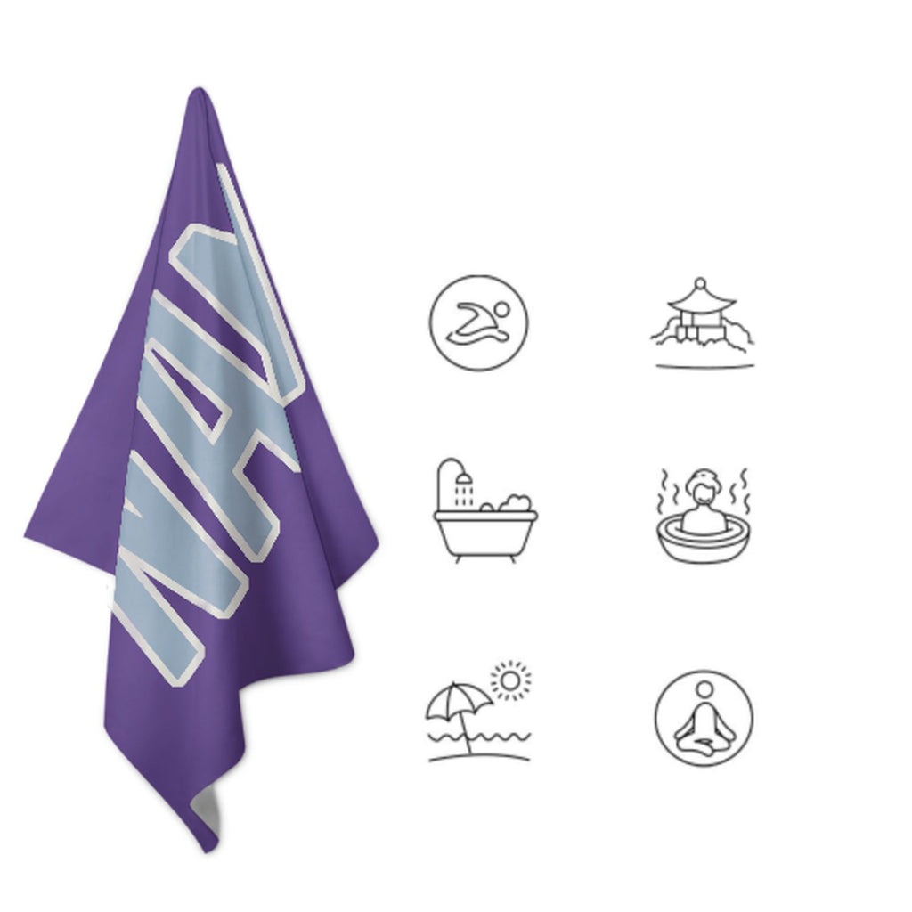 Custom Light Purple Light Blue Beach Towel