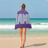 Custom Light Purple Light Blue Beach Towel