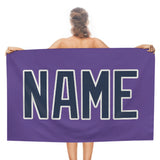 Custom Light Purple Blue Beach Towel