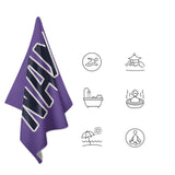 Custom Light Purple Navy Beach Towel