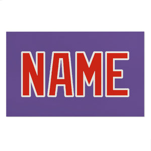 Custom Light Purple Orange Red Beach Towel