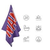 Custom Light Purple Orange Red Beach Towel