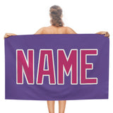 Custom Light Purple Pink Beach Towel