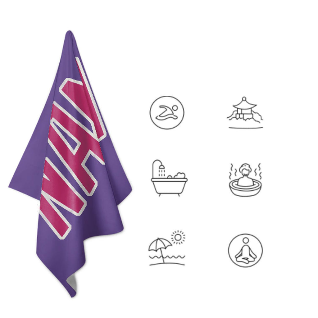 Custom Light Purple Pink Beach Towel