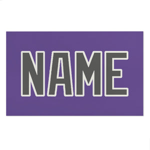 Custom Light Purple Dark Grey Beach Towel