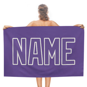 Custom Light Purple Light Purple Beach Towel