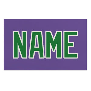 Custom Light Purple Emerald Green Beach Towel