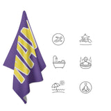 Custom Light Purple Light Yellow Beach Towel