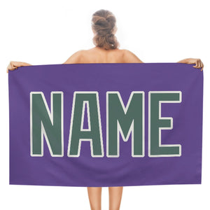 Custom Light Purple Blue Green Beach Towel