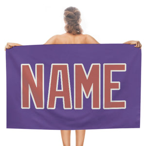 Custom Light Purple Copper Rose Beach Towel