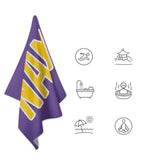 Custom Light Purple Gold Beach Towel