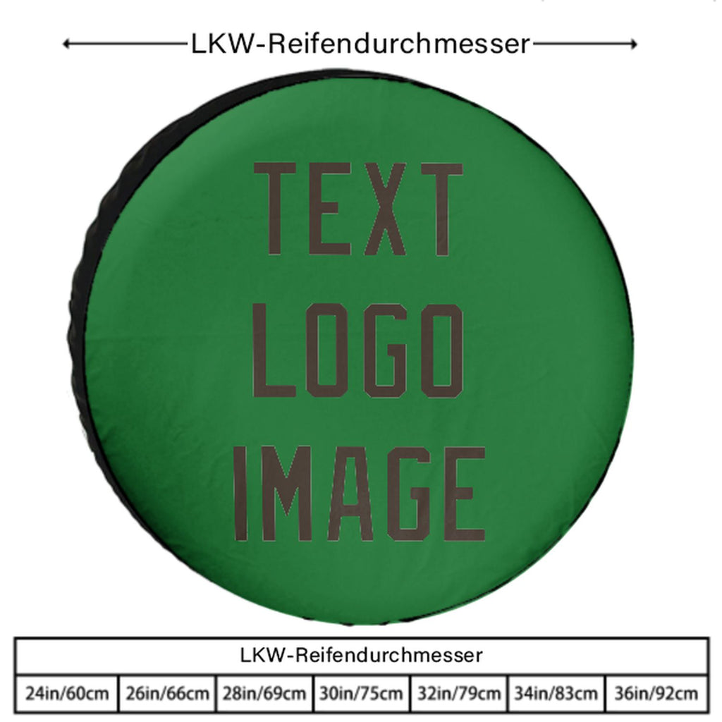 Custom Emerald Green Brown Truck Tires