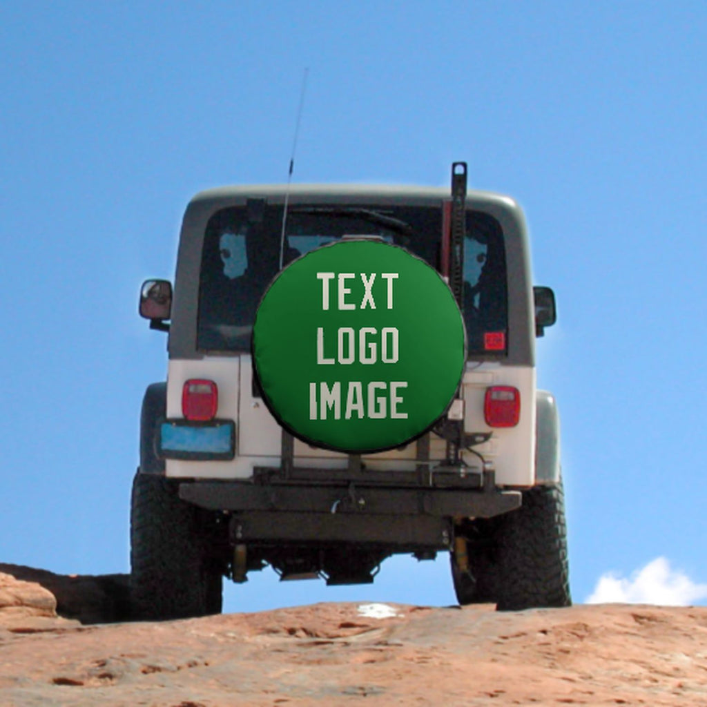 Custom Emerald Green Cream Truck Tires