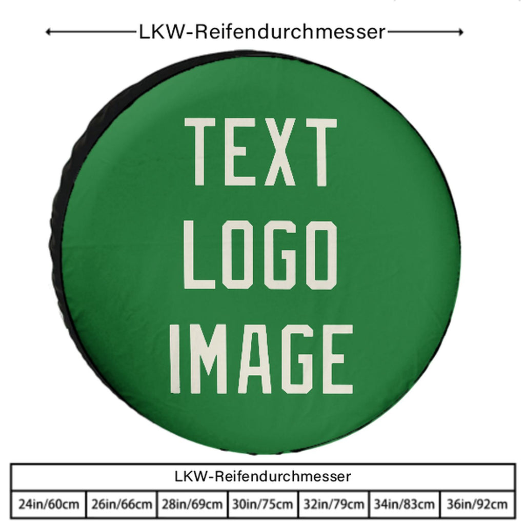 Custom Emerald Green Cream Truck Tires