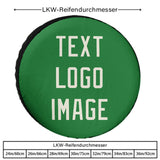 Custom Emerald Green Cream Truck Tires