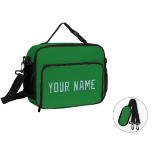 Custom Emerald Green Light Blue Lunch Bag