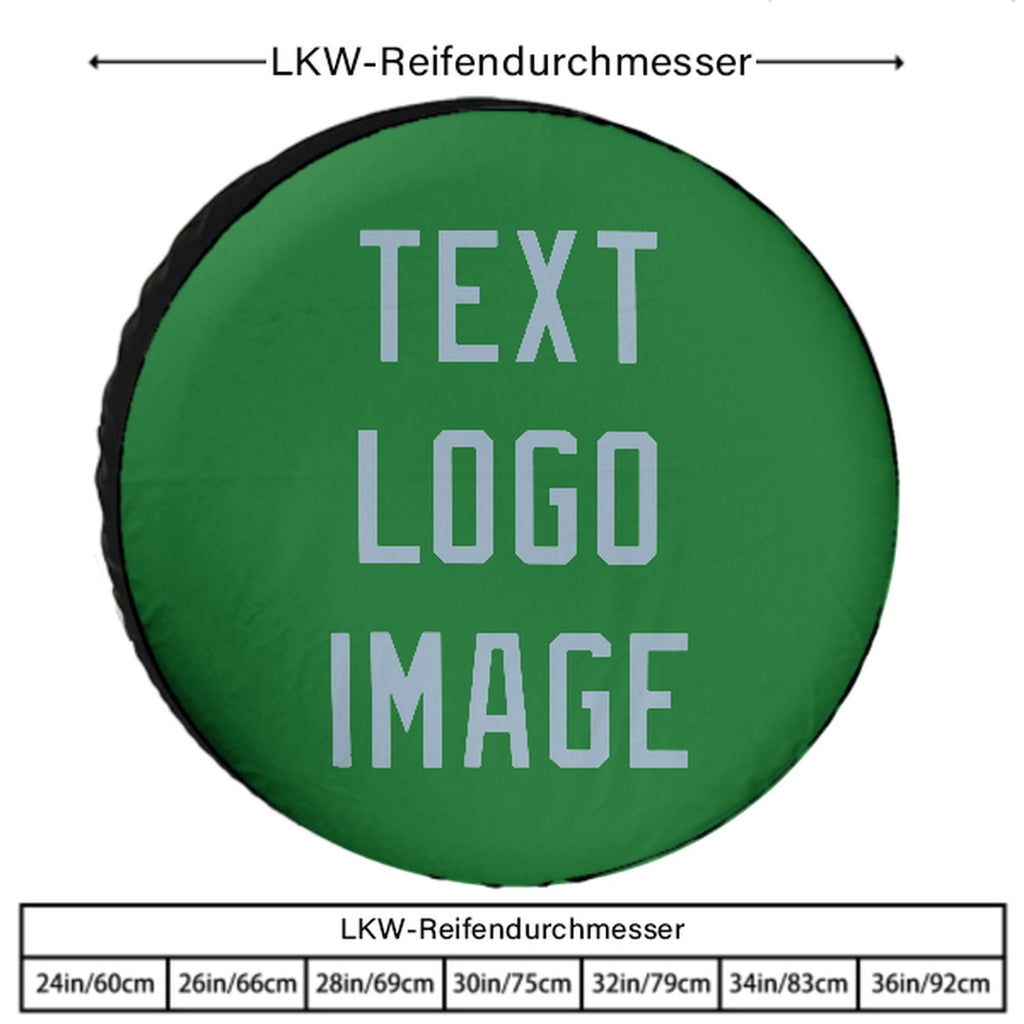 Custom Emerald Green Light Blue Truck Tires