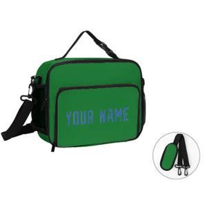 Custom Emerald Green Sky Blue Lunch Bag