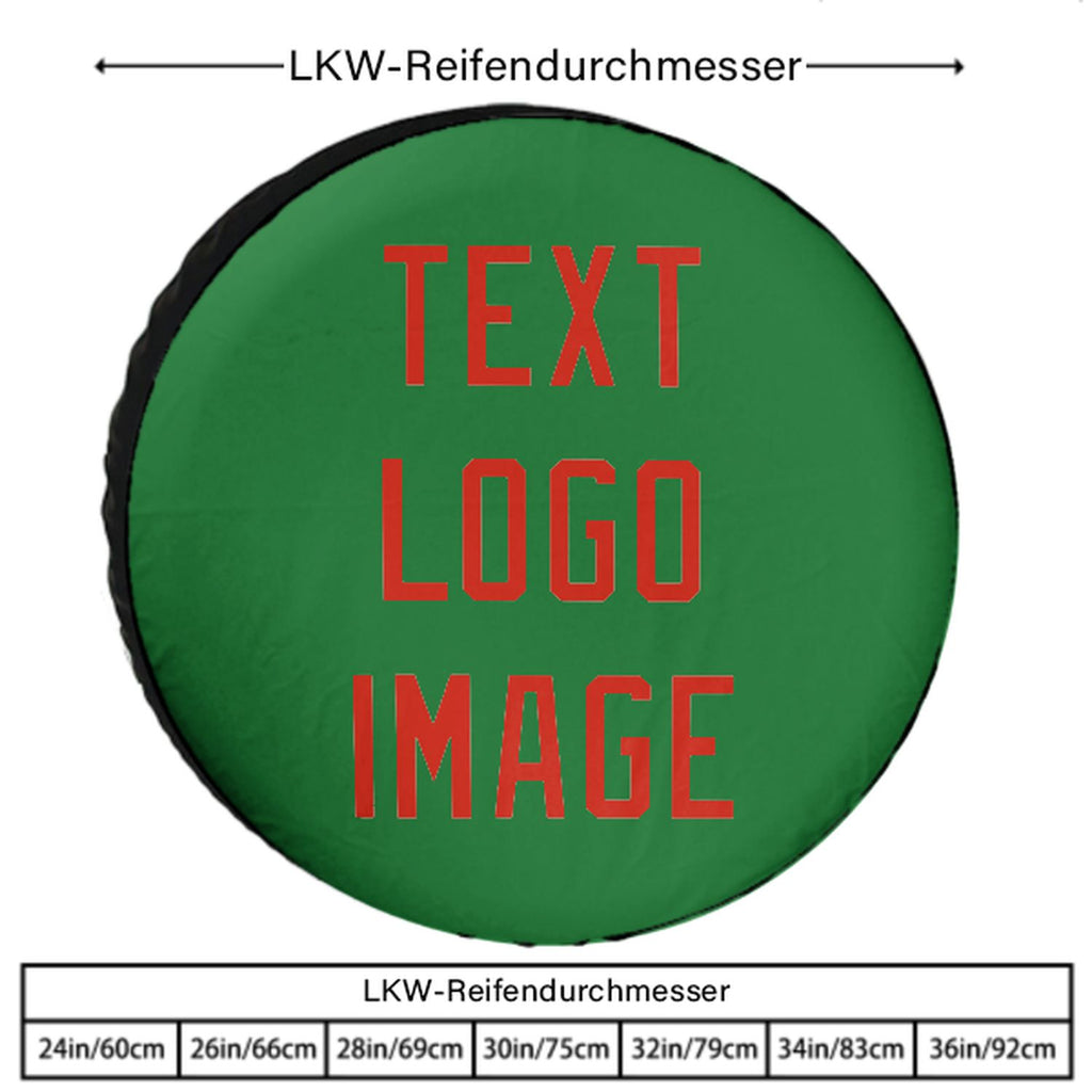 Custom Emerald Green Orange Red Truck Tires