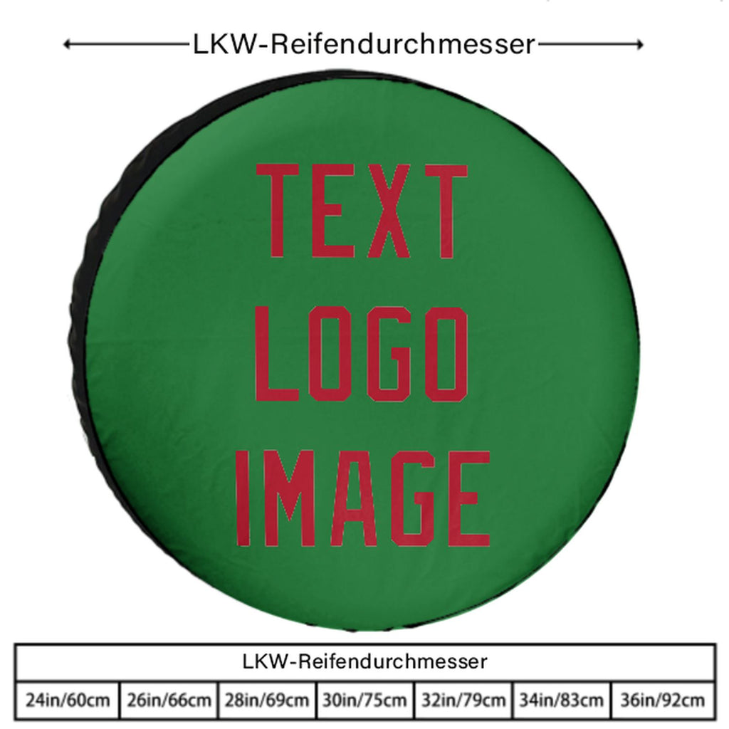 Custom Emerald Green Red Truck Tires