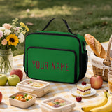 Custom Emerald Green Crimson Red Lunch Bag