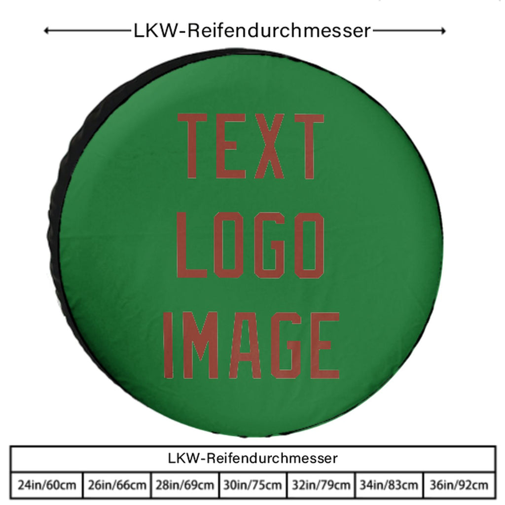 Custom Emerald Green Coral Red Truck Tires