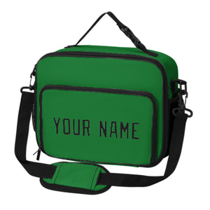 Custom Emerald Green Black Lunch Bag