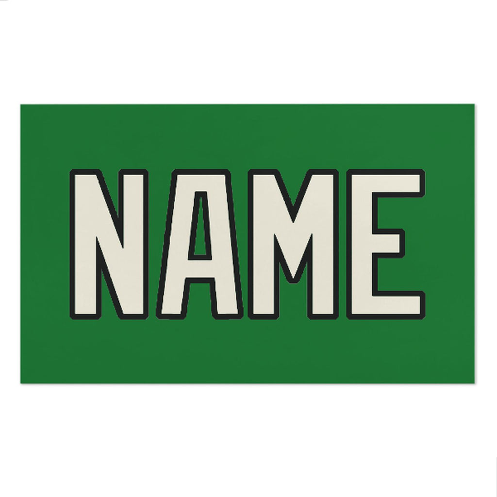 Custom Emerald Green Cream Beach Towel