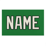 Custom Emerald Green Cream Beach Towel