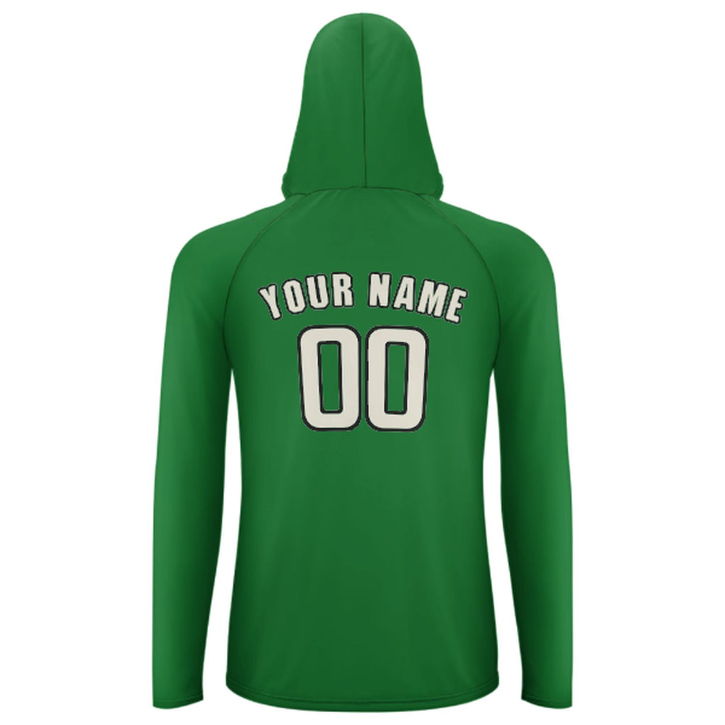 Custom Emerald Green Cream UV-Hoodie