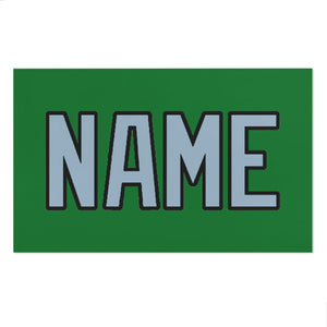 Custom Emerald Green Light Blue Beach Towel