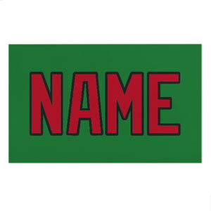 Custom Emerald Green Red Beach Towel