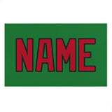 Custom Emerald Green Red Beach Towel