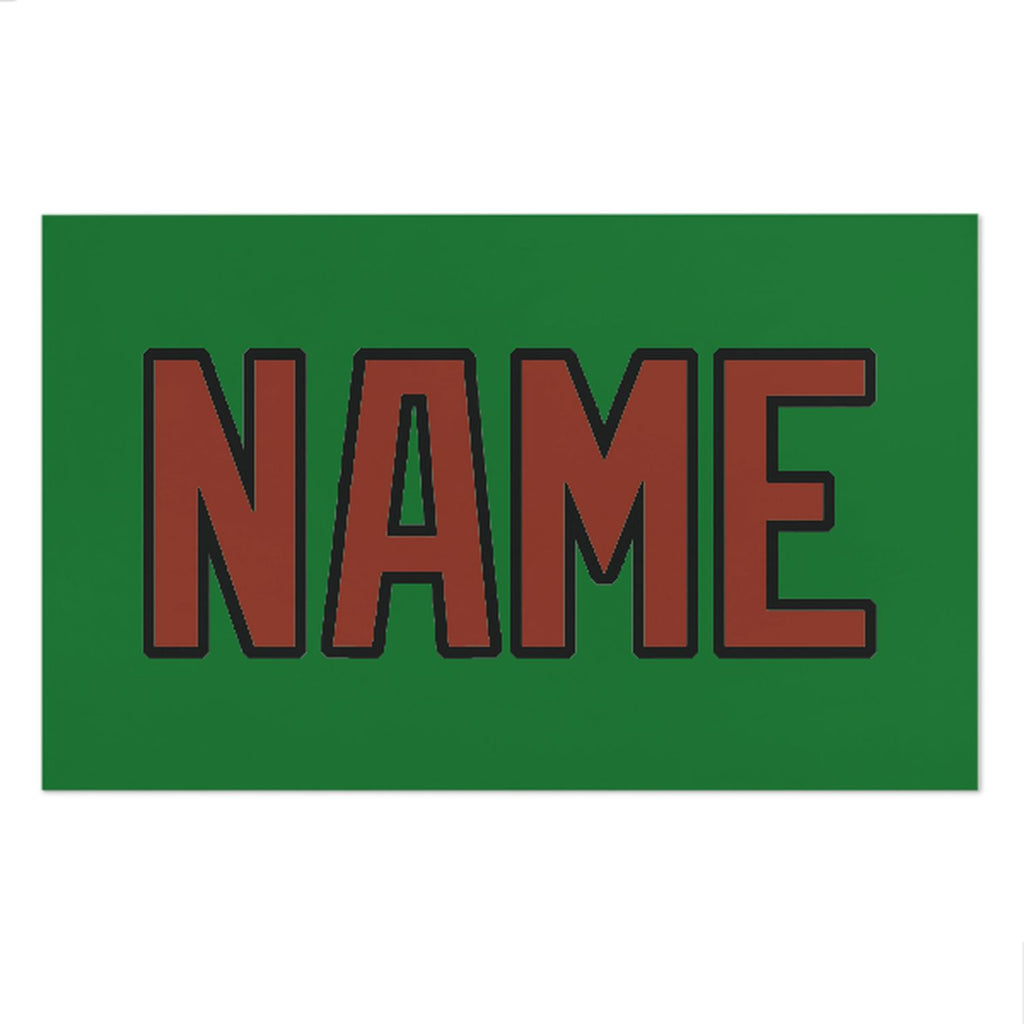 Custom Emerald Green Coral Red Beach Towel