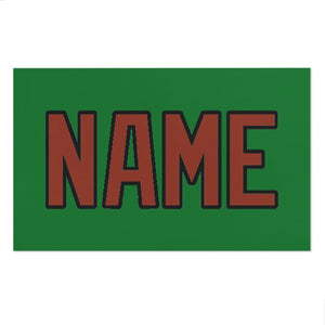 Custom Emerald Green Coral Red Beach Towel