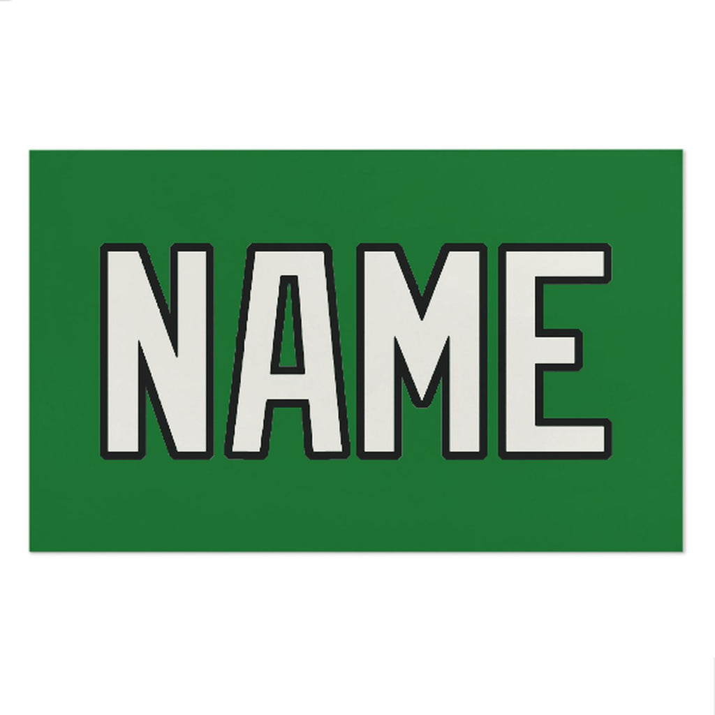 Custom Emerald Green White Beach Towel