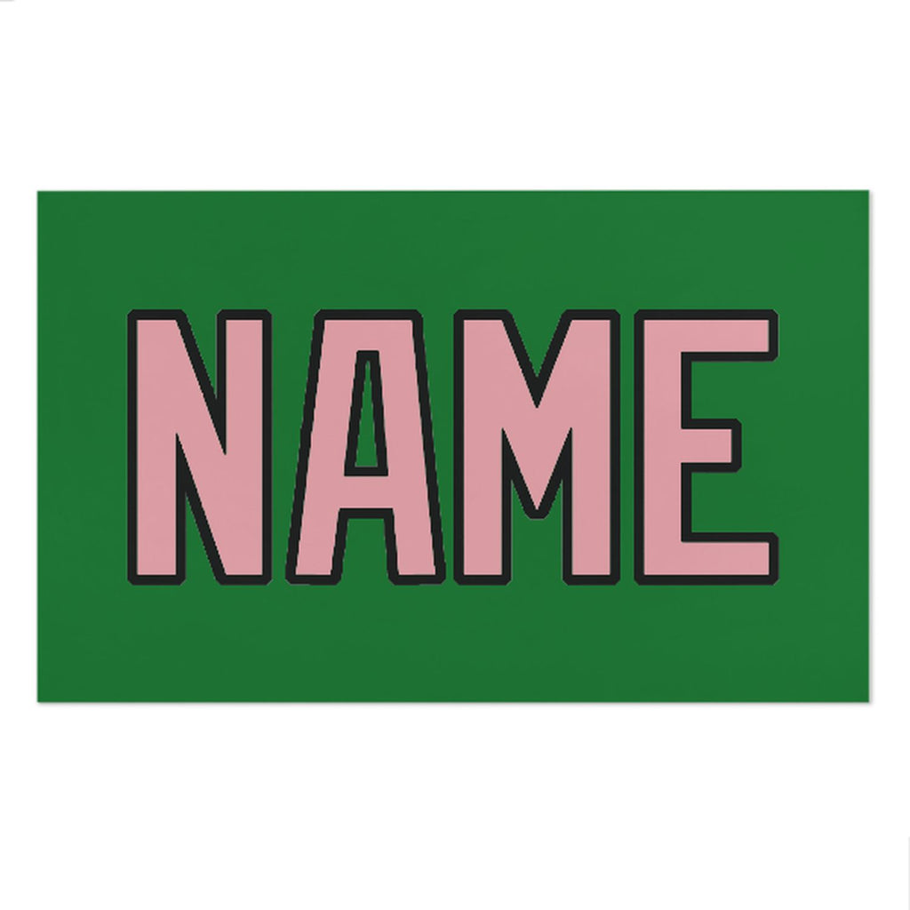 Custom Emerald Green Light Pink Beach Towel