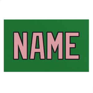 Custom Emerald Green Light Pink Beach Towel