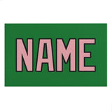 Custom Emerald Green Light Pink Beach Towel