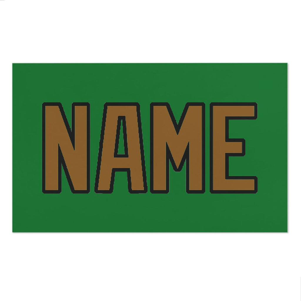 Custom Emerald Green Khaki Beach Towel