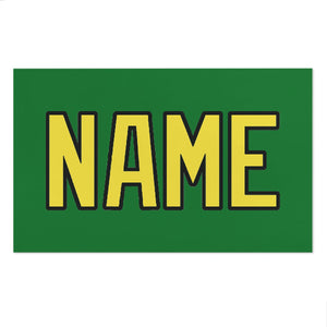 Custom Emerald Green Light Yellow Beach Towel