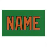 Custom Emerald Green Orange Beach Towel