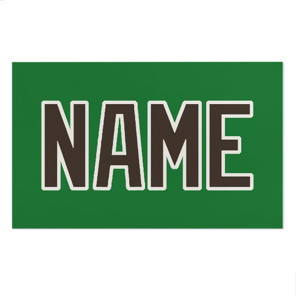 Custom Emerald Green Brown Beach Towel