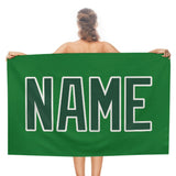 Custom Emerald Green Green Beach Towel