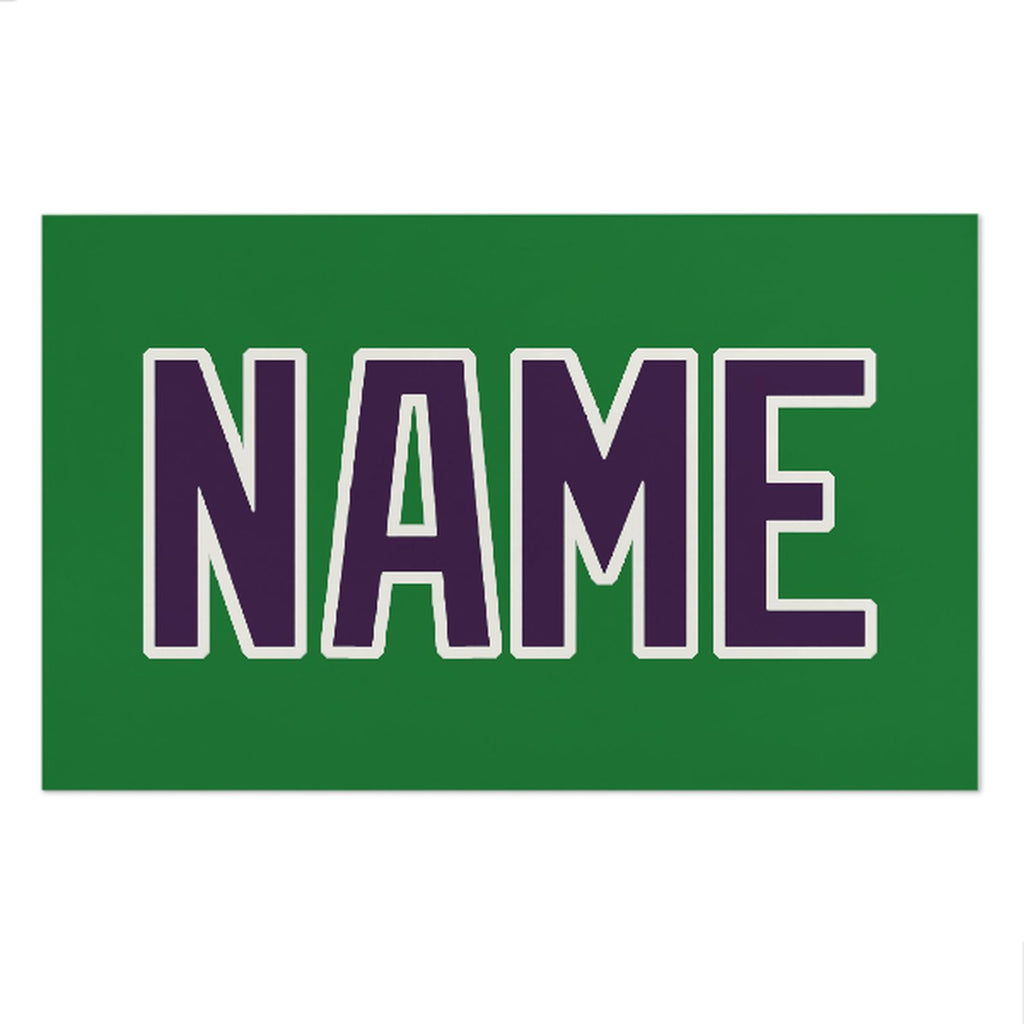 Custom Emerald Green Purple Beach Towel