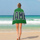 Custom Emerald Green Blue Beach Towel
