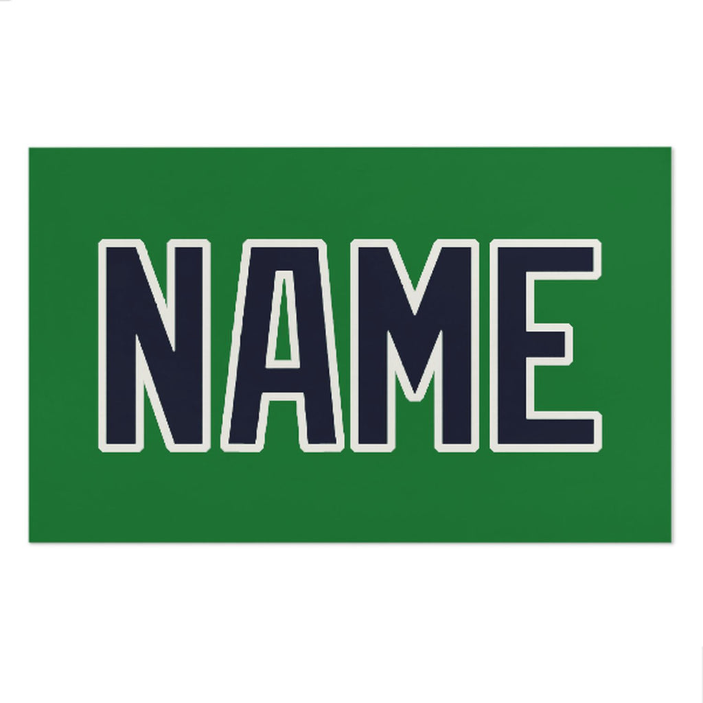 Custom Emerald Green Navy Beach Towel