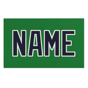 Custom Emerald Green Navy Beach Towel